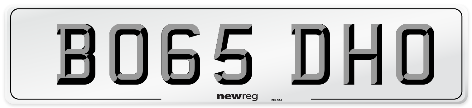 BO65 DHO Number Plate from New Reg